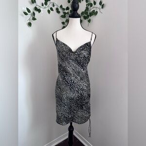 Topshop Snake Print Satin Sleeveless Dress US4 size S